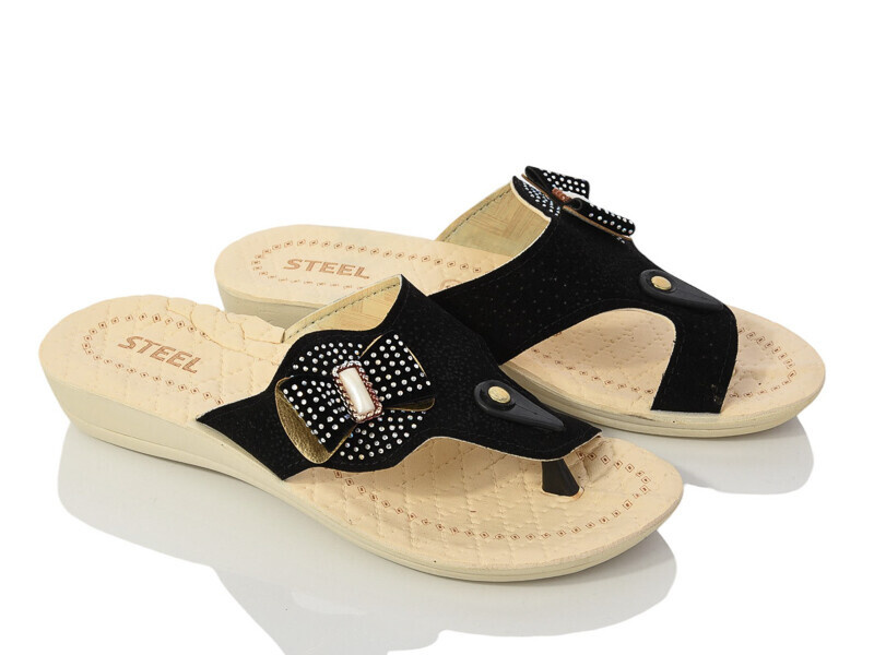 Шлепанцы DeMur (36-40) 2024-046 black (лето)