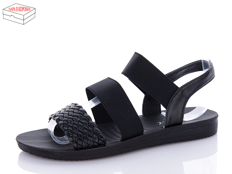 Босоножки QQ Shoes (36-41) A17 black (лето)