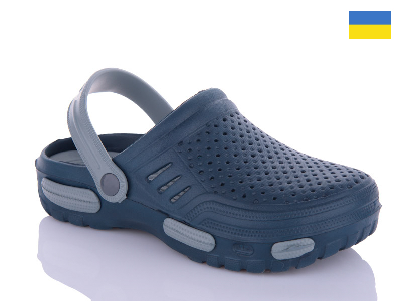 Кроксы Malibu (36-41) DSL48 синий-серый (лето)