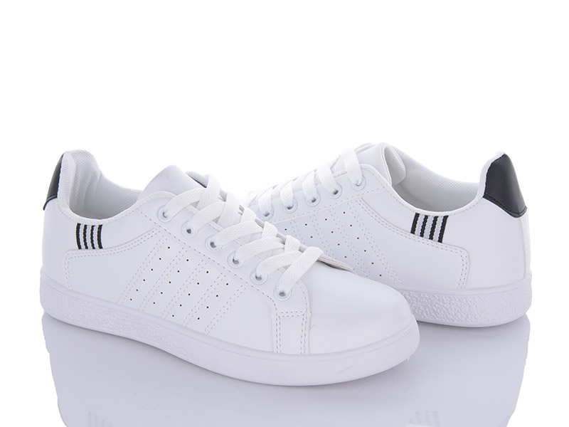 Кеды VIOLETA (36-41) 20-966 white-black (деми)