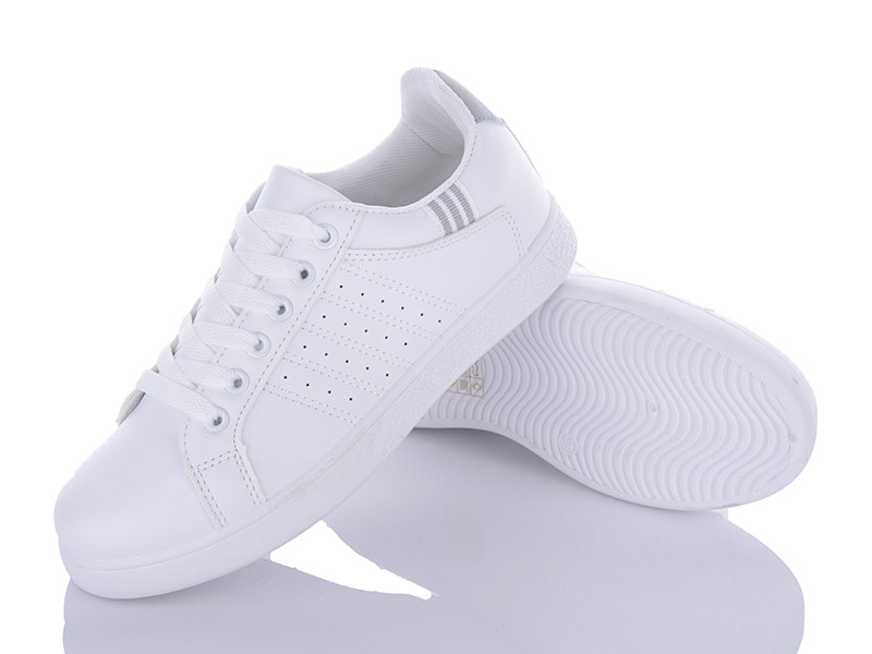 Кеды VIOLETA (36-41) 20-966 white-grey (деми)