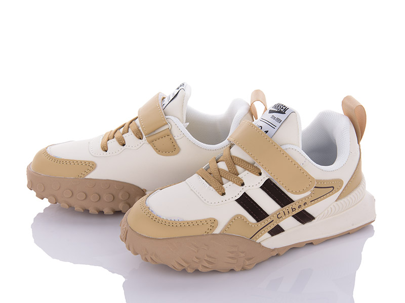 Кроссовки Clibee (32-37) LC903 khaki-white (деми)