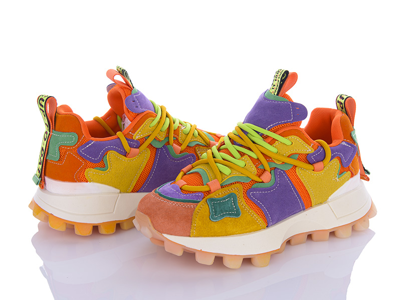 Кроссовки VIOLETA (36-40) 197-136 orange (деми)