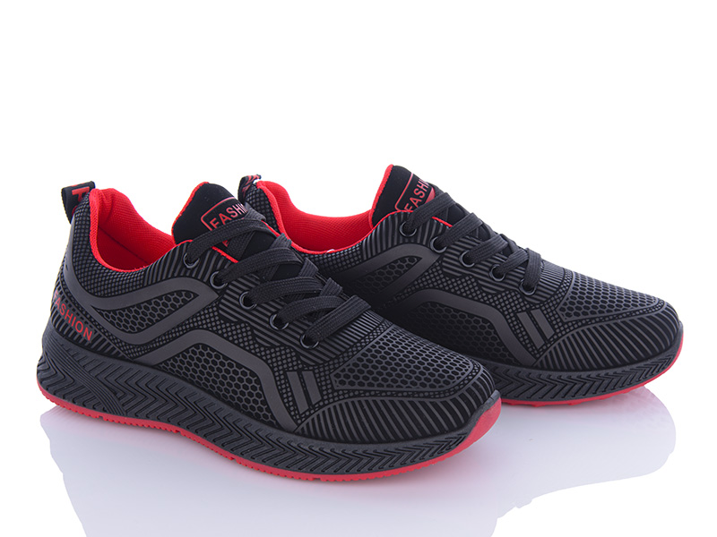 Кроссовки VIOLETA (36-41) 197-143 black-red (деми)