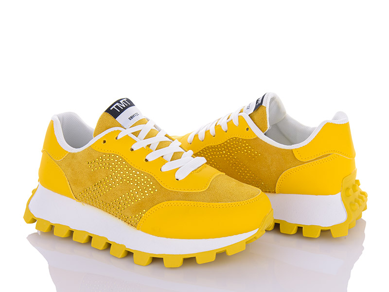 Кроссовки VIOLETA (36-41) 149-30 yellow (деми)
