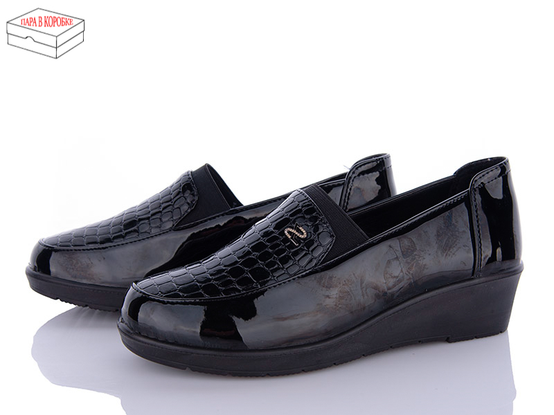 Туфли Minghong (37-42) 795 black (деми)