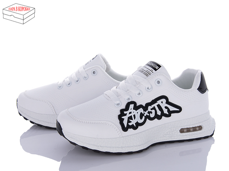 Кроссовки Ailaifa (36-41) 6659 white-black (деми)