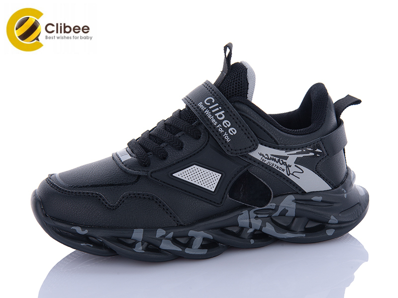 Кроссовки Clibee-Apawwa (33-38) EC280 black-grey (деми)