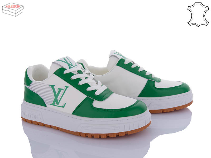 Кроссовки Ailaifa (36-41) 2056 white-green (деми)