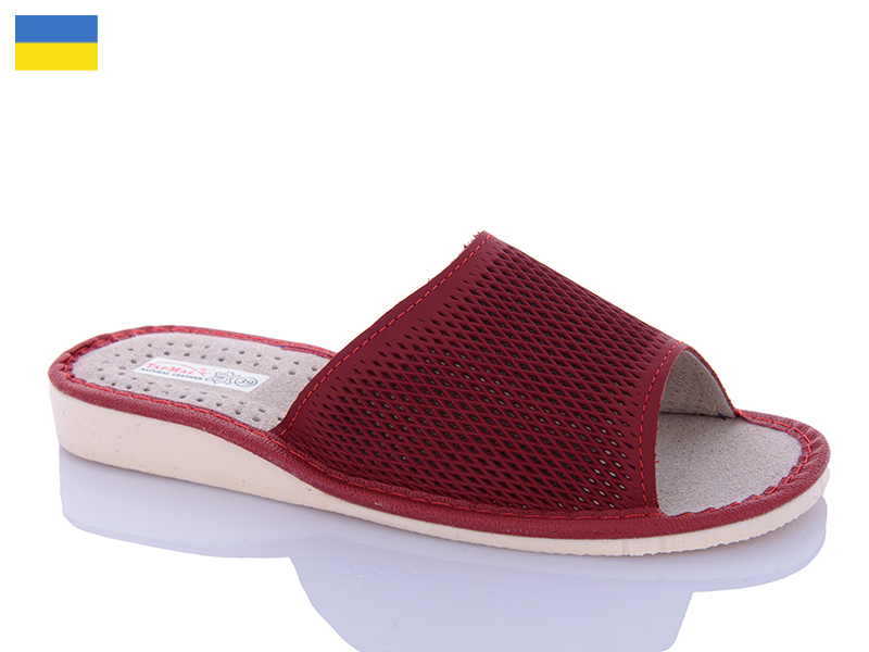 Тапочки Inblu (36-41) N100 шк-перф.бордовий (лето)