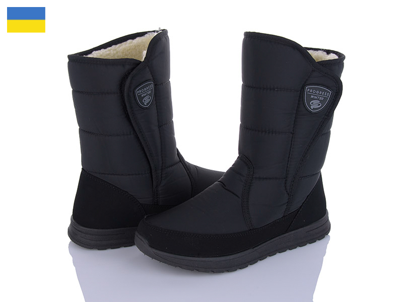 Дутики Roks (41-45) Progress 4234 чорний (зима)