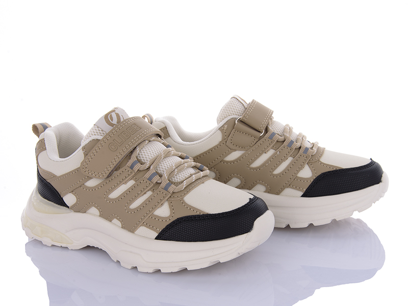 Кроссовки Цветик (32-37) EC299 khaki-black (деми)