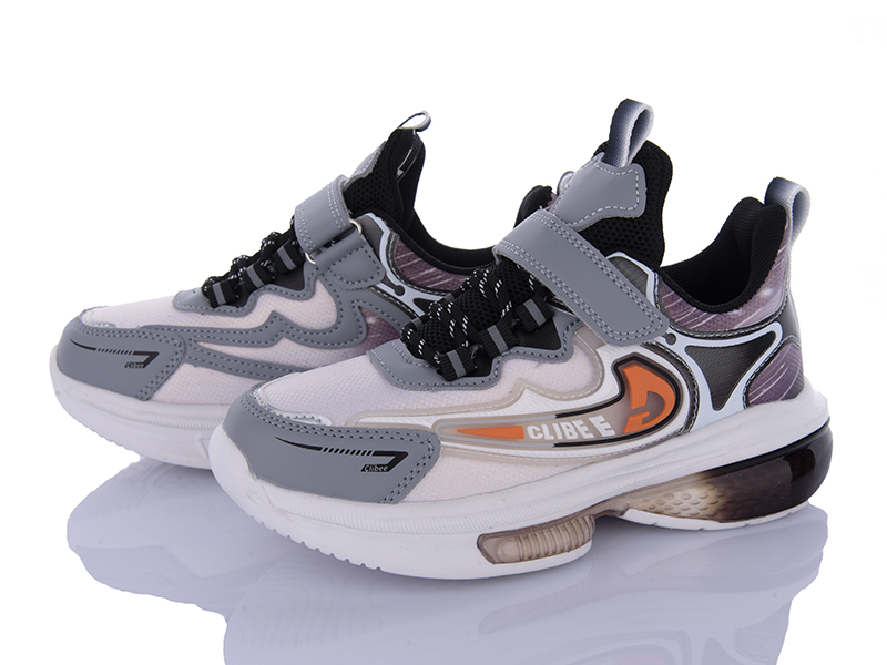 Кроссовки Цветик (32-37) LC994 grey-orange (деми)