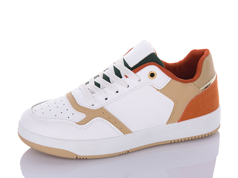 Кроссовки QQ Shoes (36-41) BK60 white-beige (деми)
