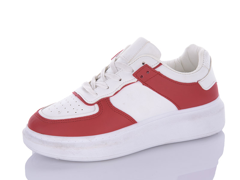 Кроссовки QQ Shoes (36-41) BK61 white-red (деми)