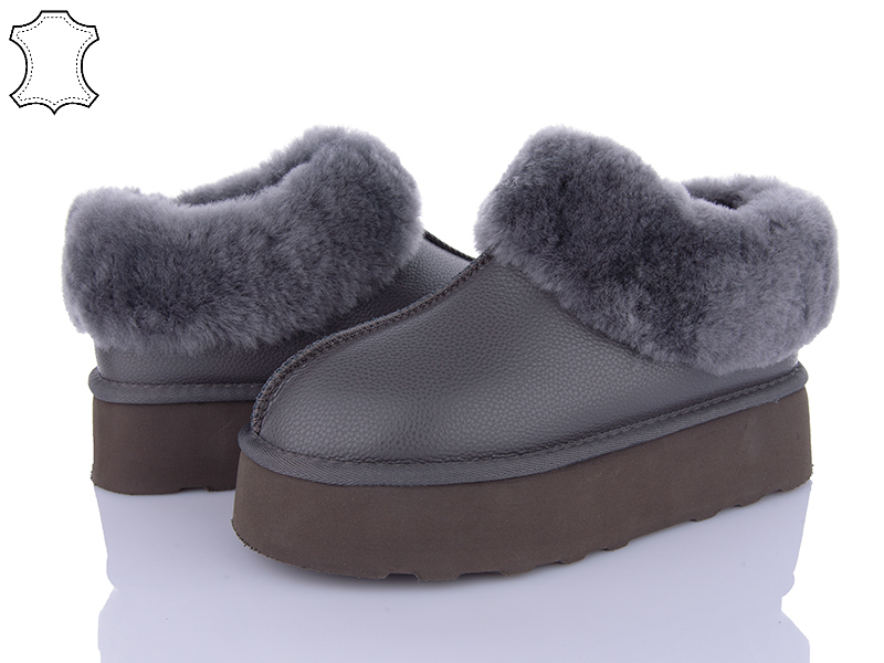 Угги PL PS (36-41) 5802-1 grey (зима)