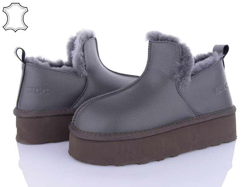 Угги PL PS (36-41) 5804-1 grey (зима)