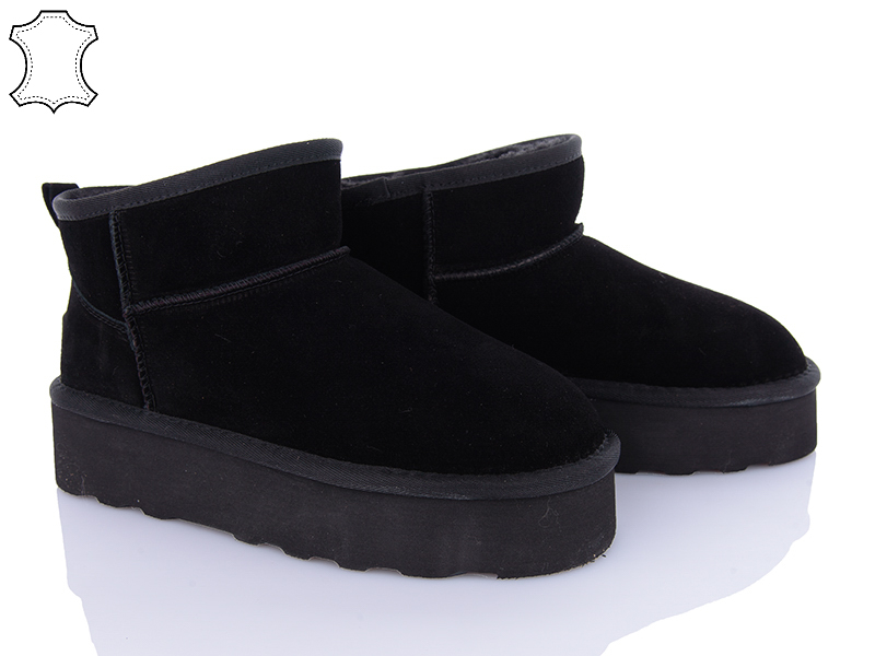 Угги PL PS (36-41) 5853 black (зима)