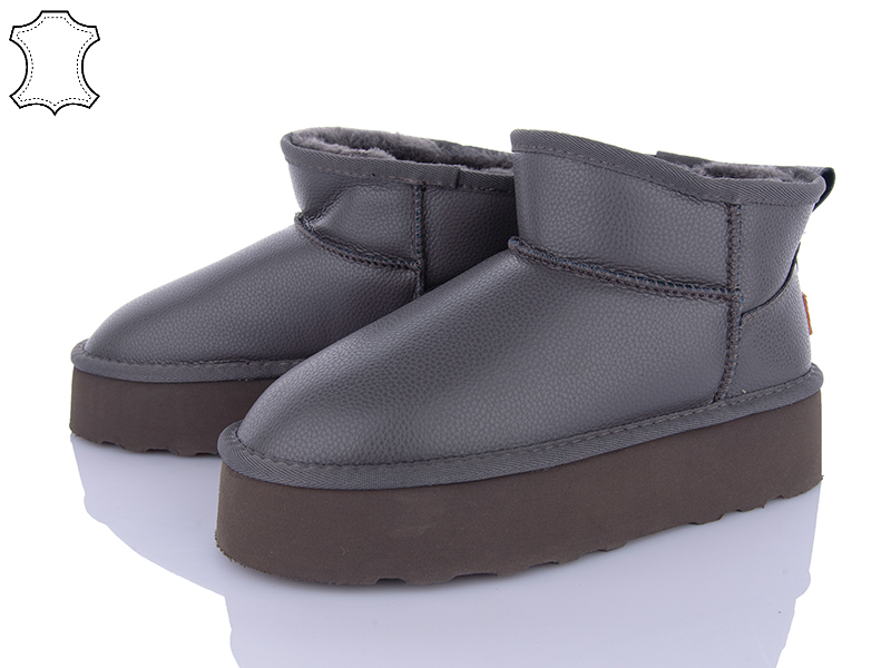 Угги PL PS (36-41) 5853-1 grey (зима)