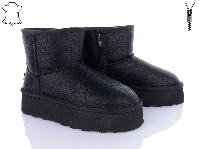 Угги PL PS (36-41) 5854-1 black (зима)