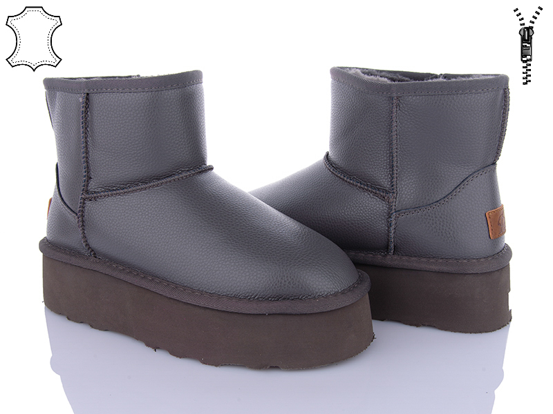 Угги PL PS (36-41) 5854-1 grey (зима)