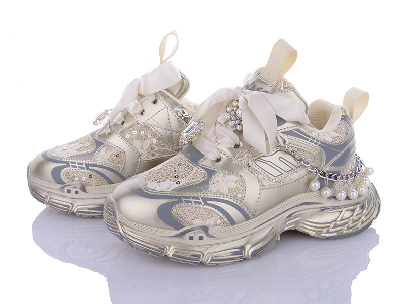 Кроссовки Clibee (31-37) A866530 beige-white (деми)