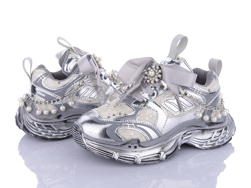Кроссовки Clibee (31-37) A866530 silver (деми)