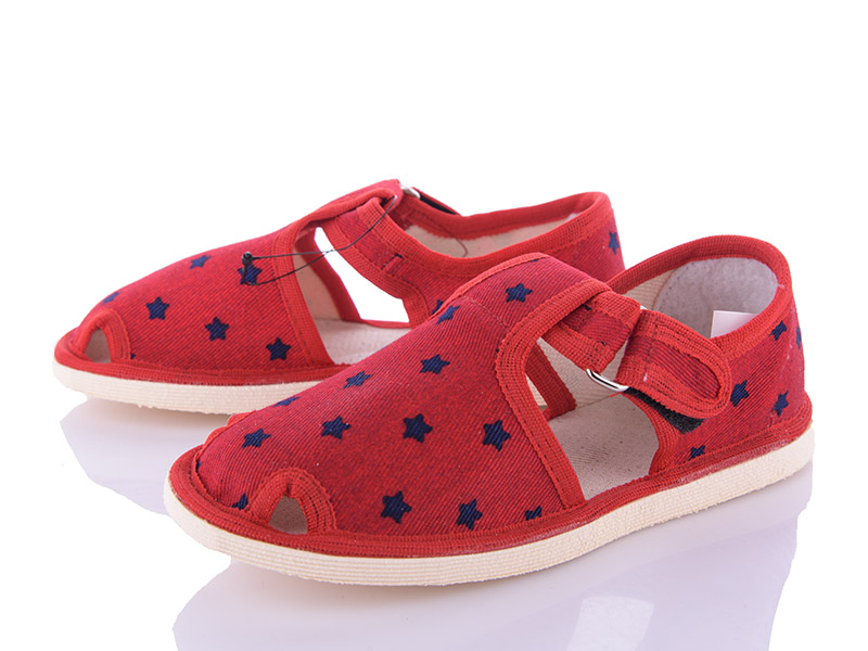 Тапочки Starkids (17-19) 0237 звезда красная (деми)
