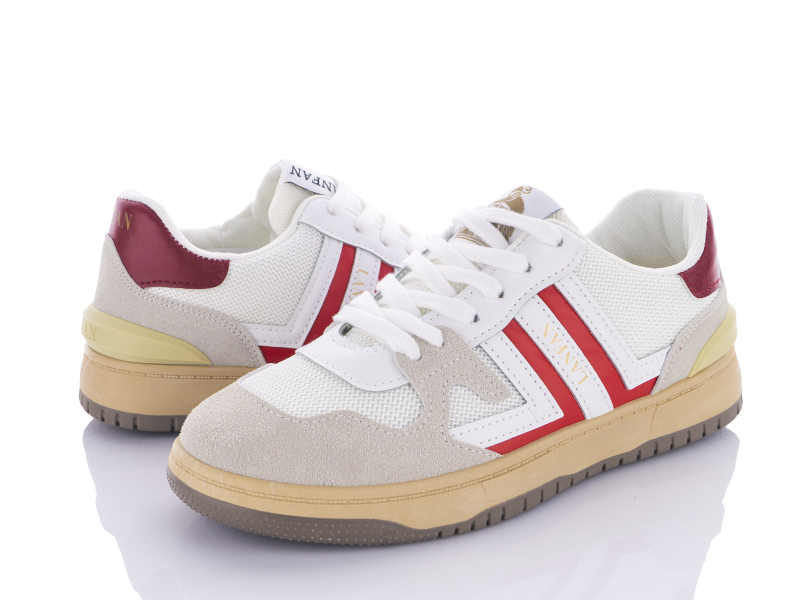 Кроссовки VIOLETA (36-40) 170-5 white-red (деми)
