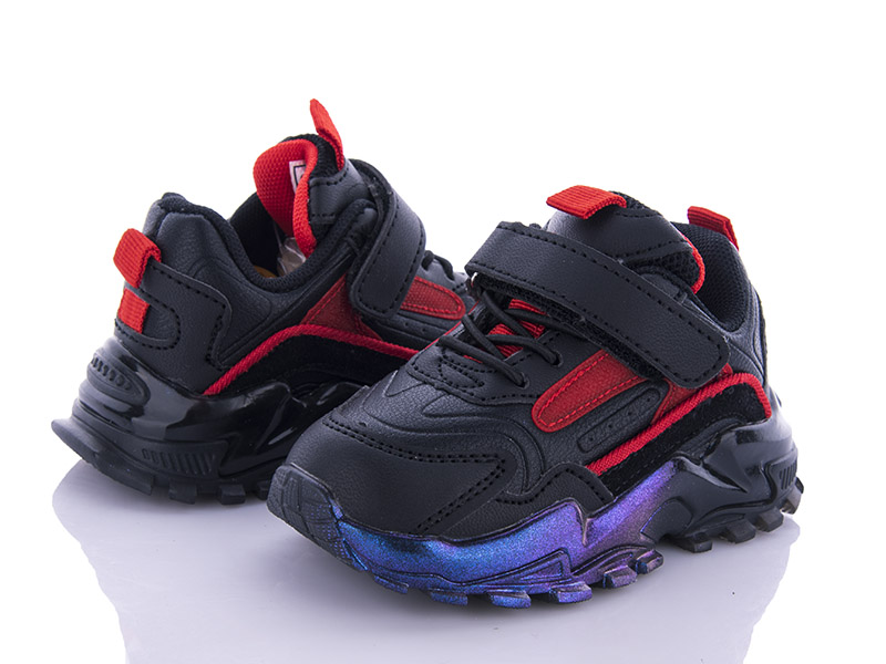 Кроссовки Clibee (21-25) E78 black-red (деми)