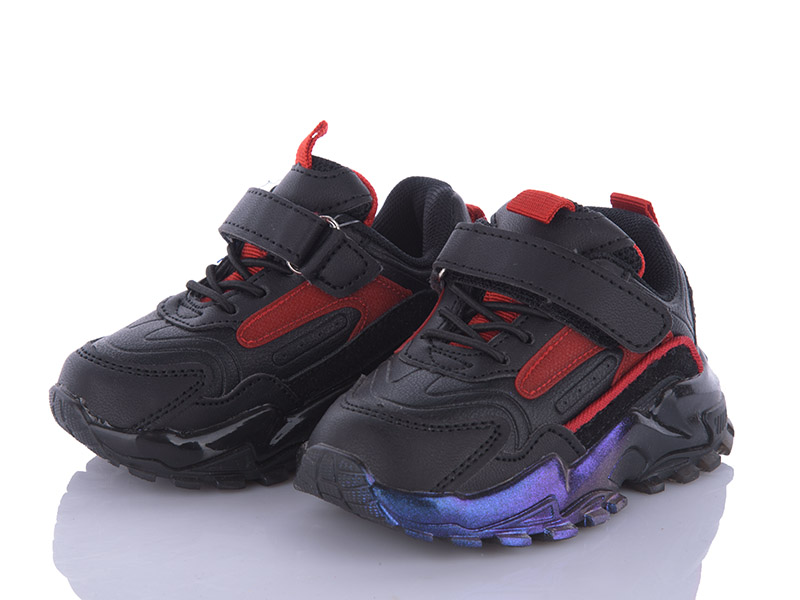 Кроссовки Clibee (21-26) C78-1 black-red (деми)