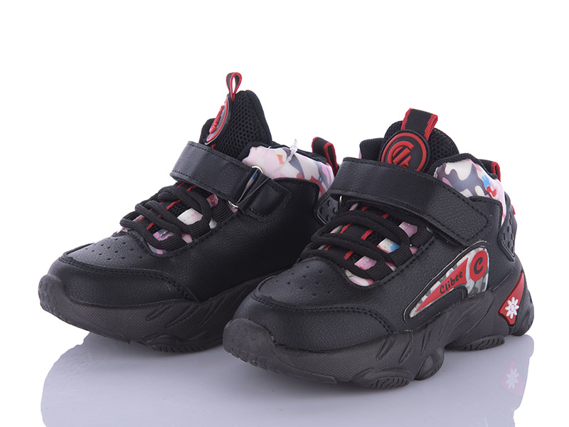 Кроссовки Clibee (26-31) C79-1 black-red (деми)