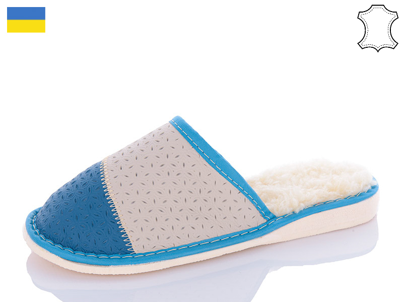 Тапочки Inblu (36-41) 380 blue-beige (зима)