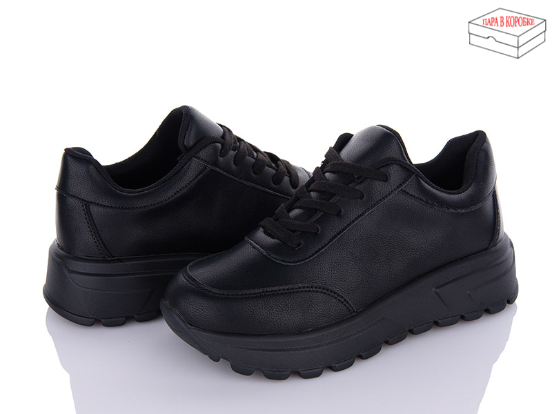 Кроссовки Ailaifa (36-41) 2385 all black (деми)