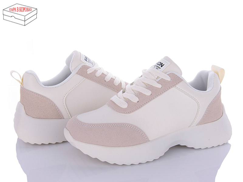 Кроссовки Ailaifa (36-41) A2362-3 beige піна (деми)