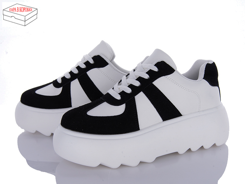 Кроссовки Ailaifa (36-41) 6029 white-black (деми)