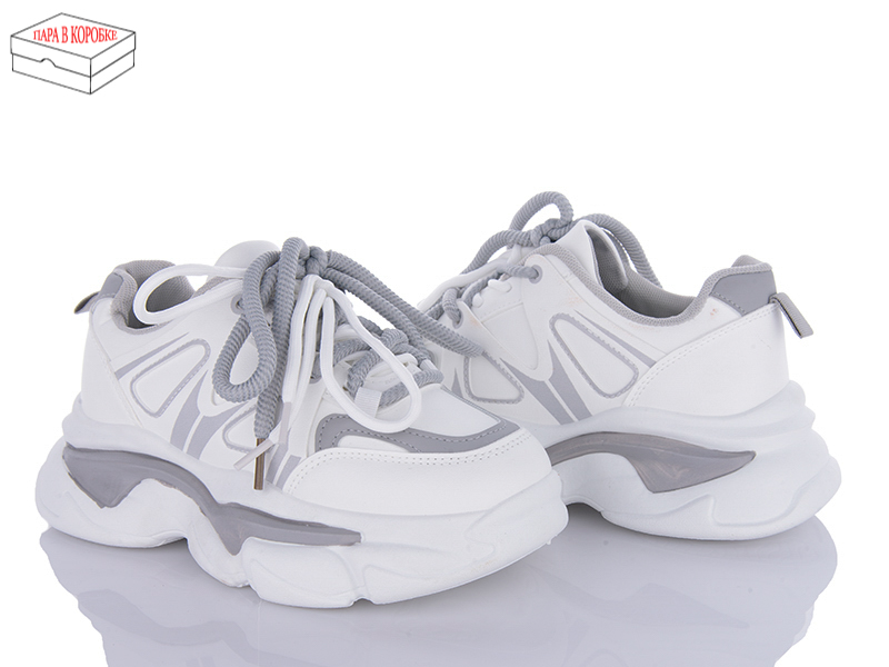 Кроссовки Ailaifa (36-41) 801 white-grey (деми)