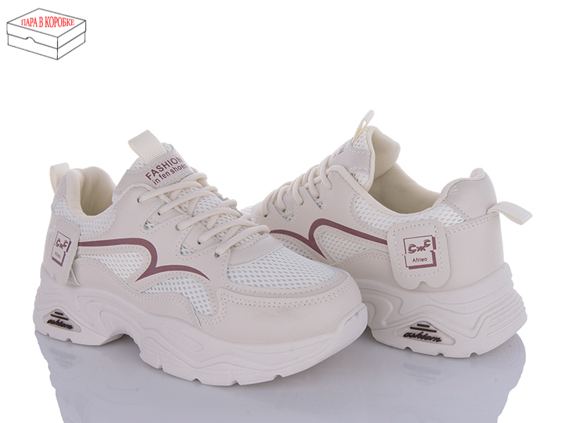 Кроссовки Ailaifa (36-41) 8880 beige-coffee (деми)