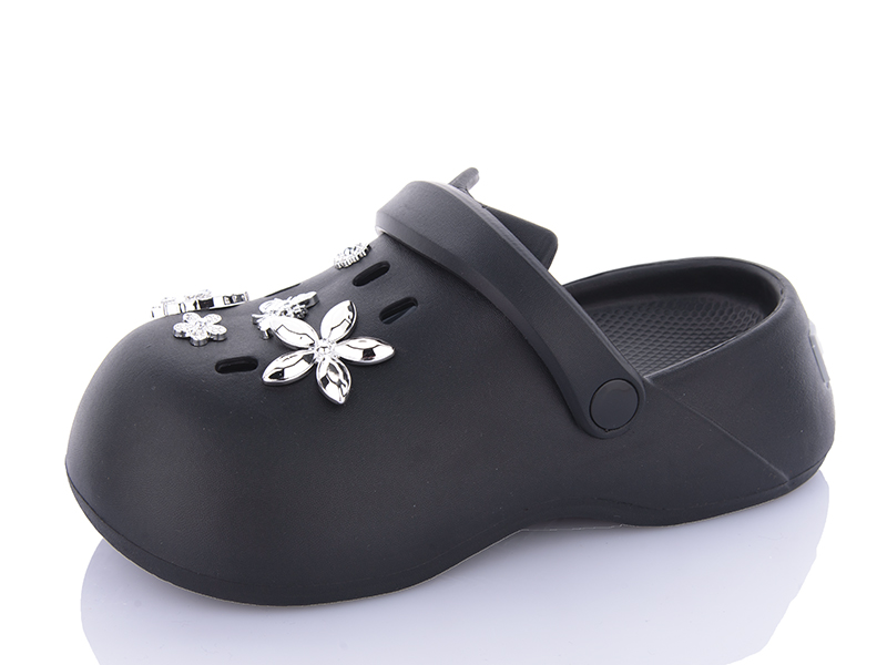 Кроксы ABA (36-41) QQ49 black (лето)