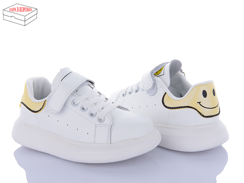 Кроссовки OkShoes (26-31) A107-4 yellow (деми)