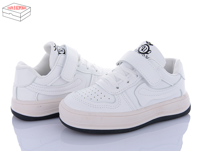 Кроссовки OkShoes (26-31) A167-1 white (деми)