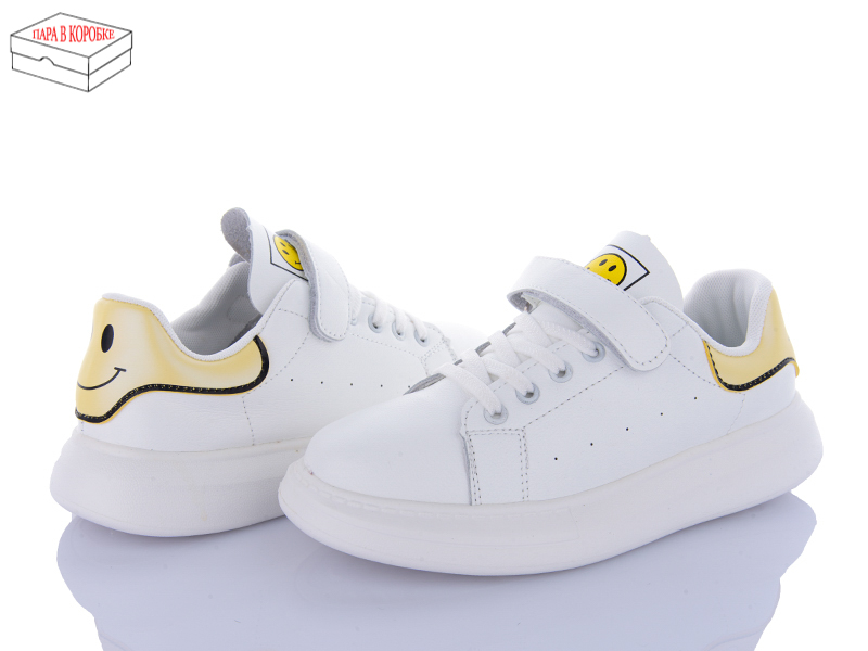 Кроссовки OkShoes (32-37) B107-4 yellow (деми)