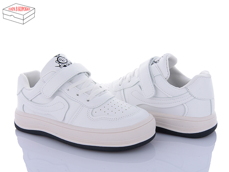 Кроссовки OkShoes (32-37) B167-1 white (деми)