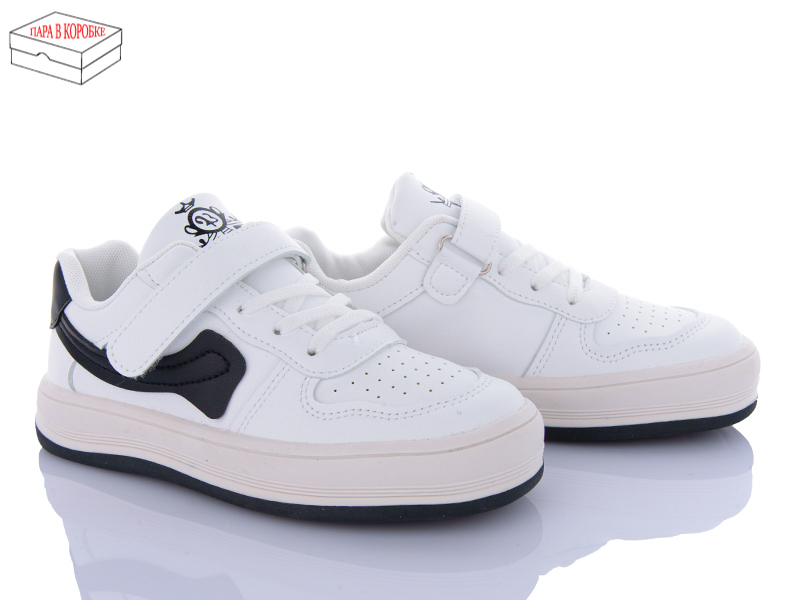 Кроссовки OkShoes (32-37) B167-3 black (деми)