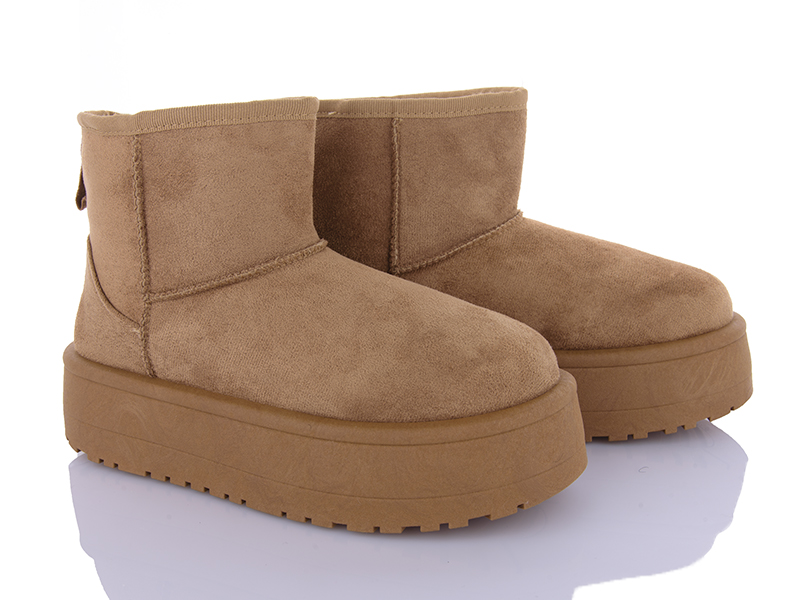 Угги QQ Shoes (36-41) AB030 camel (зима)