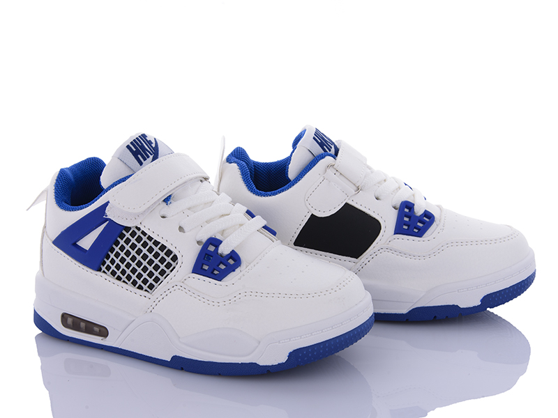 Кроссовки OkShoes (25-30) 1101 white-blue (деми)