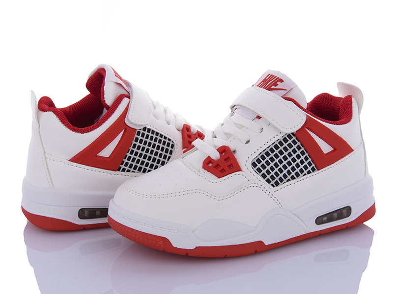 Кроссовки OkShoes (25-30) 1101 white-red (деми)