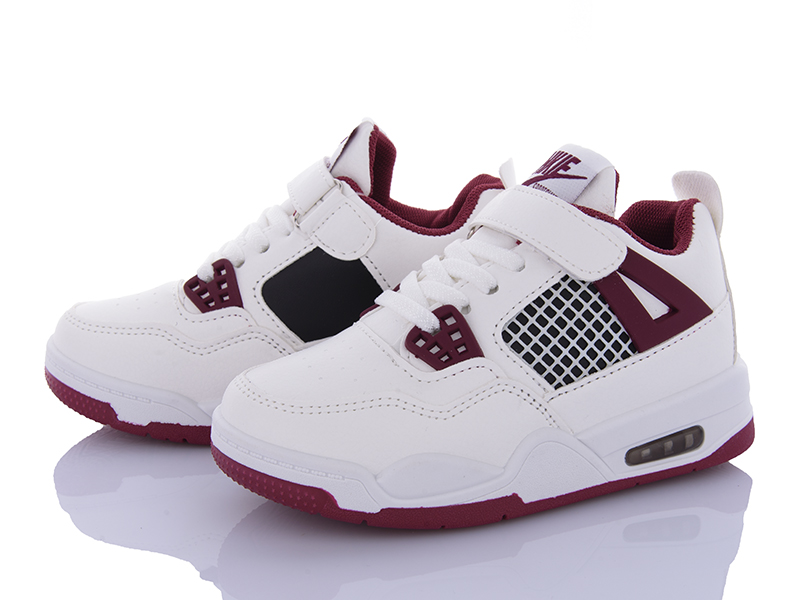 Кроссовки OkShoes (25-30) 1101 wine-white (деми)
