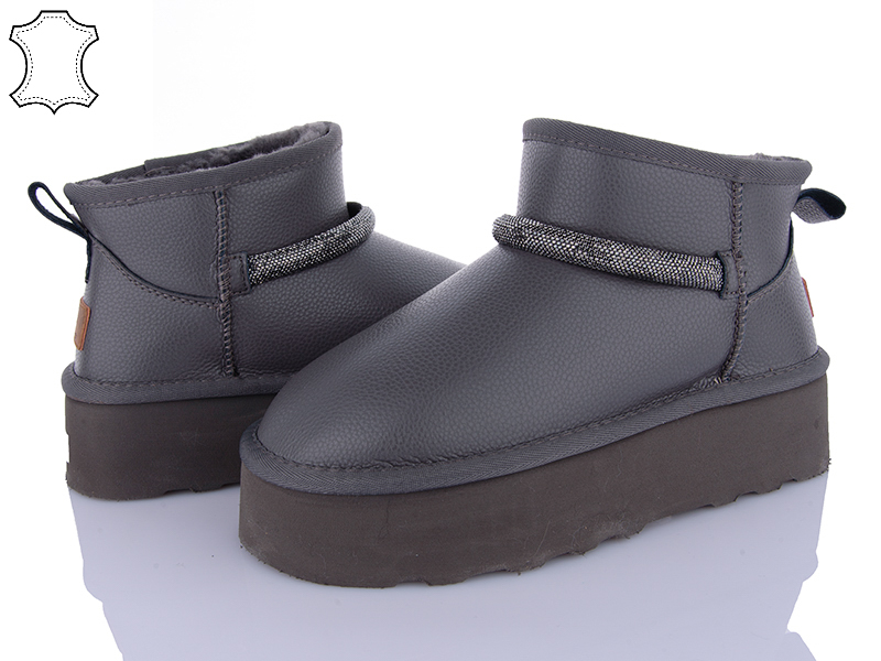 Угги PL PS (36-41) 5853-4 grey (зима)