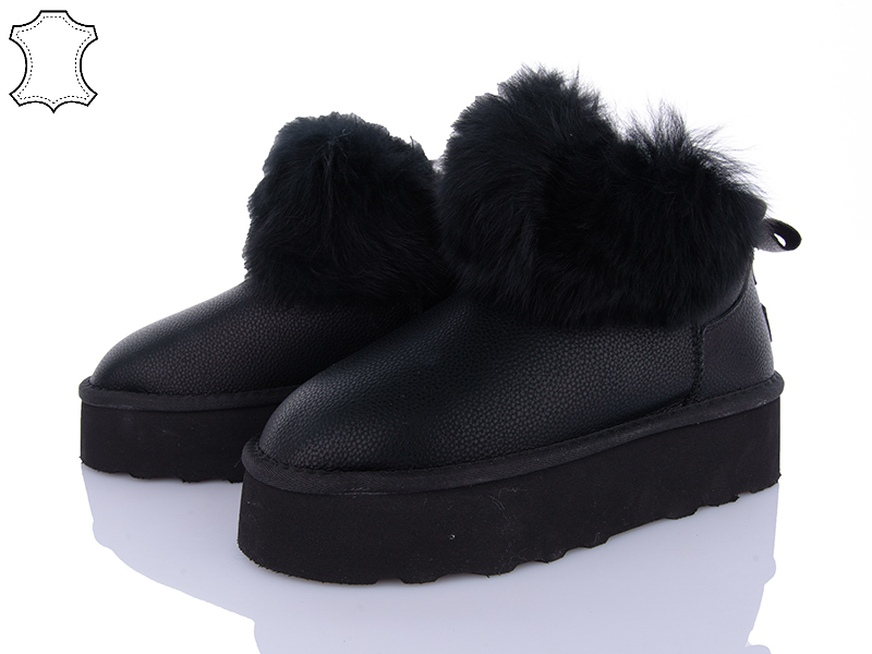 Угги PL PS (36-41) 5860-1 black (зима)